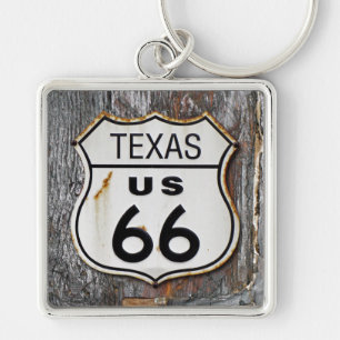 Texas Route 66 Keychain