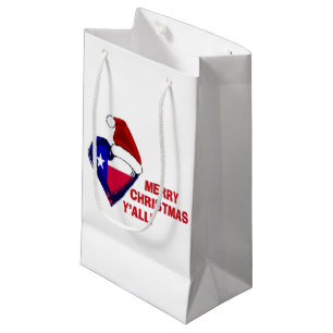 Texas Santa - Merry Christmas Y'all! Small Gift Bag
