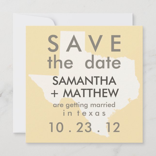 Texas Save the Date Cards (Front)