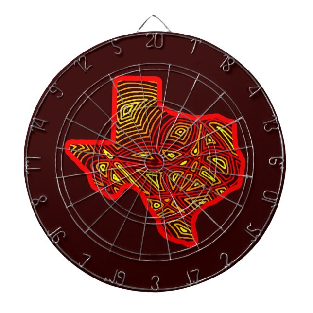 Texas Scribbleprint Dartboard (Front)