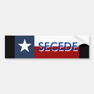 Texas Secede Bumper Sticker
