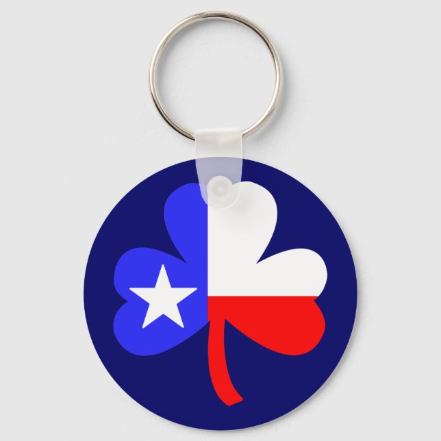 Texas Shamrock Keychain (Front)