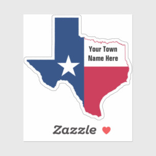 Texas Shape Flag Customizable