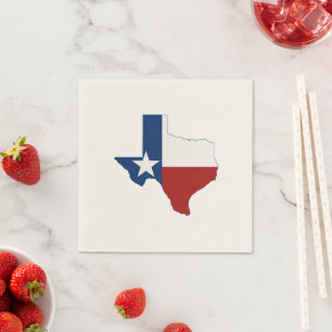 Texas Shaped State Flag Texan Lone Star Party Napkin
