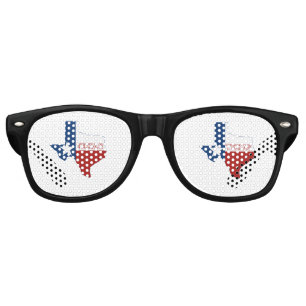 Texas Shaped Texan State Flag Lone Star Texian Retro Sunglasses