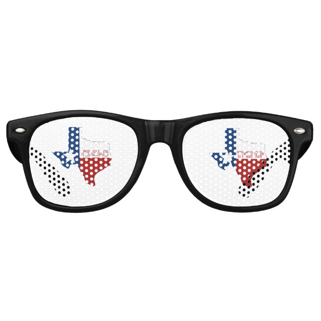 Texas Shaped Texan State Flag Lone Star Texian Retro Sunglasses (Front)