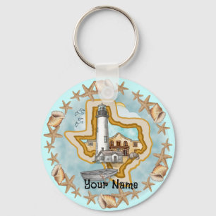 Texas Shells Lighthouse  Keychain