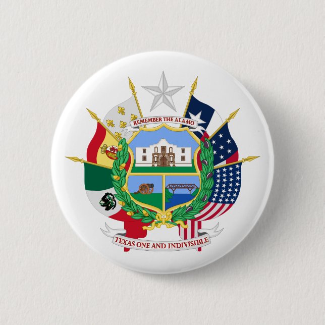 Texas sign 2 inch round button (Front)