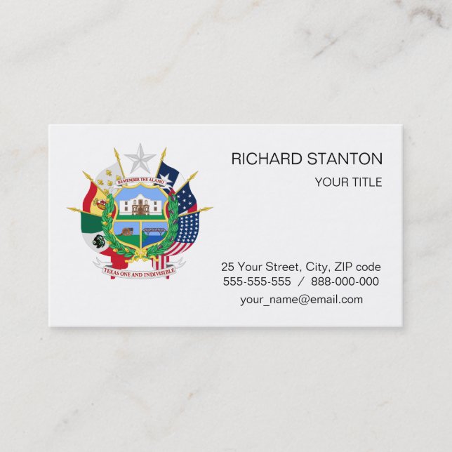 Texas sign business card (Front)