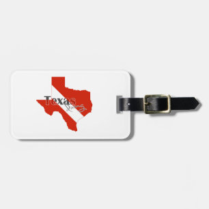 Texas Silhouette Shaped Diving Flag Luggage Tag