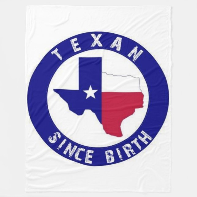 TEXAS SINCE BIRTH FLEECE BLANKET (Front)