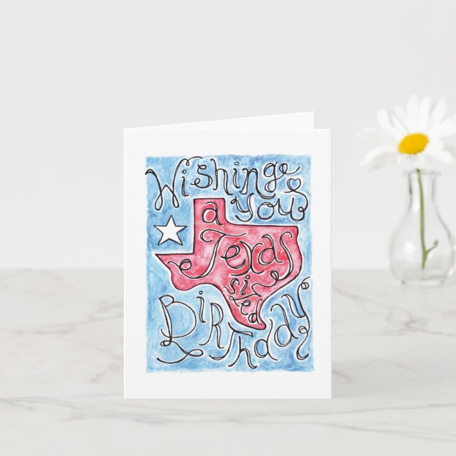 Texas Sized Birthday Card (Small Plant)