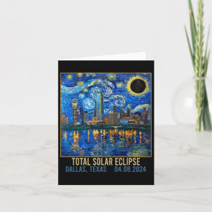 Texas Skyline Artistic Total Solar Eclipse 2024  Card