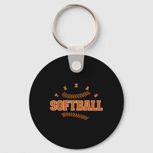 Texas Softll Vintage Mens Kids Team Retro Softll F Keychain