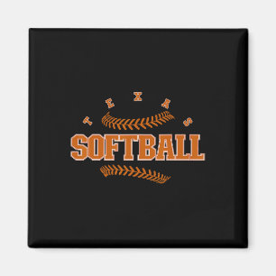 Texas Softll Vintage Mens Kids Team Retro Softll F Magnet