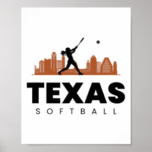 Texas Softll Vintage Minimalist City Retro Softll Poster