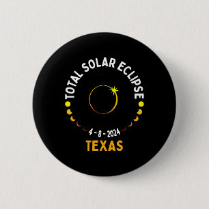 Texas Solar Eclipse 2024 Party Total Usa Map Total 2 Inch Round Button