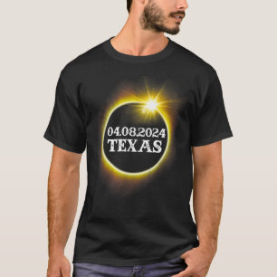 Texas Solar Eclipse April 8 2024 USA Map Tota T-Shirt