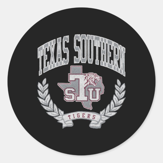 Texas Southern Tigers Victory Classic Round Sticker (Front)