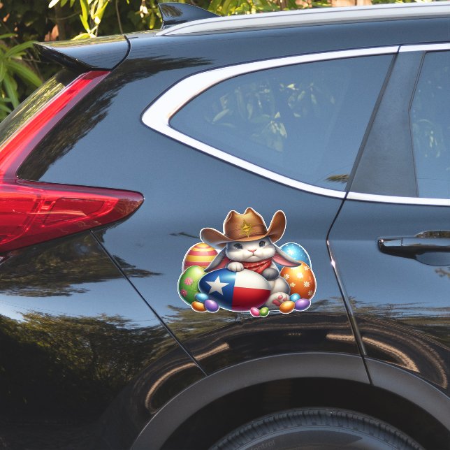 Texas/southwestern Easter bunny sheriff (Car Side)