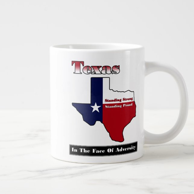 Texas Standing Strong Large Coffee Mug (Right)