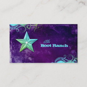 Texas Star Business Card Purple Blue Jewellery
