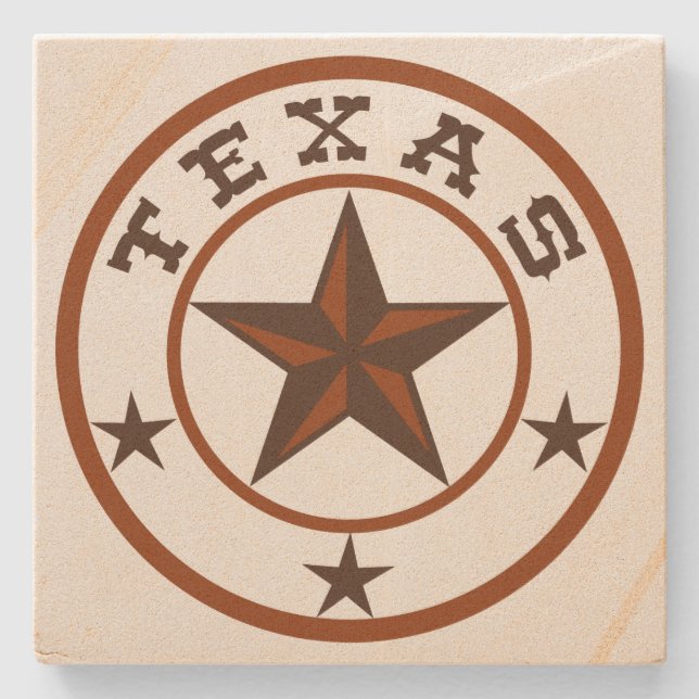 Texas Star Stone Coaster (Front)