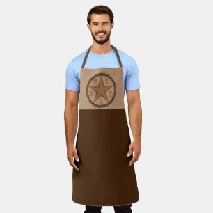 Texas Star With Rope Border   Apron