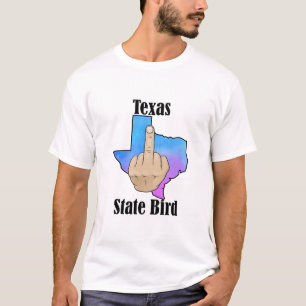 Texas state bird t-shirt middle finger colour