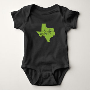 Texas State Bodysuit, Locally Grown in Texas Baby Bodysuit
