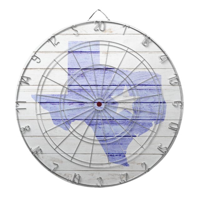 Texas State Faux Wood  Dartboard (Front)