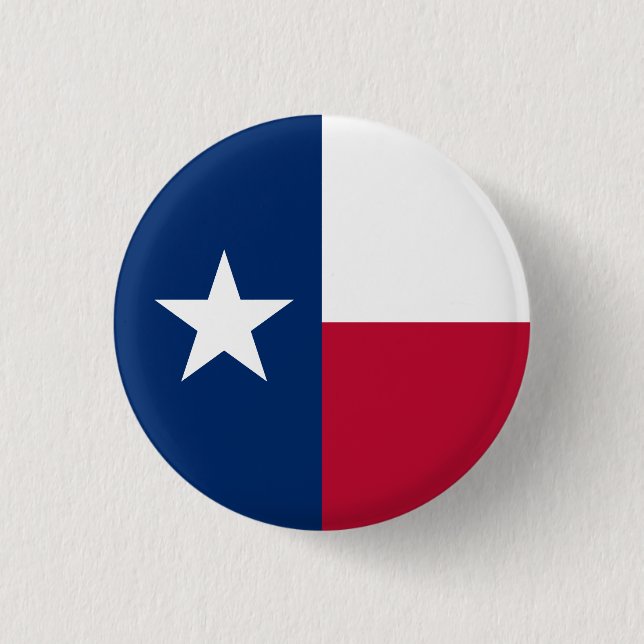 Texas State Flag 1 Inch Round Button (Front)