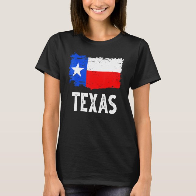 Texas State Flag A Traveller Texas T-Shirt (Front)