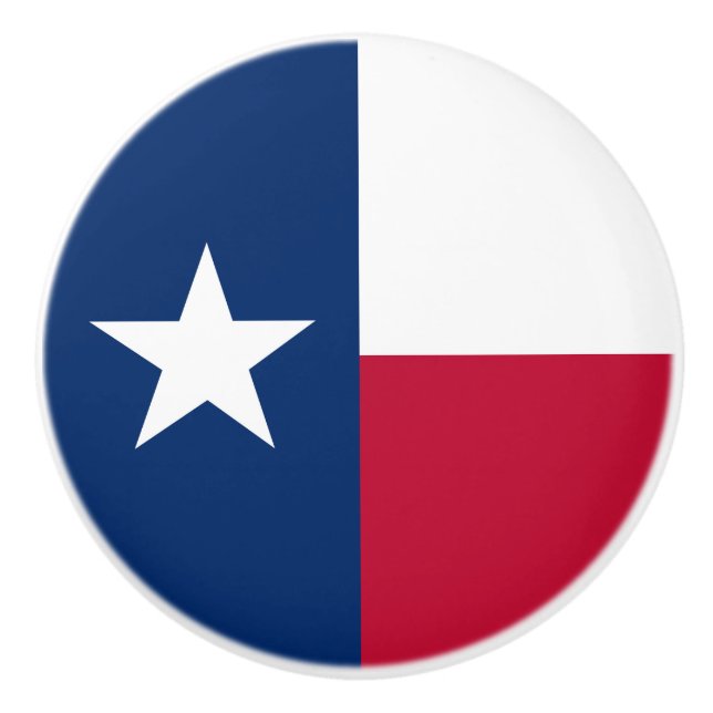 Texas State Flag Ceramic Knob (Front)