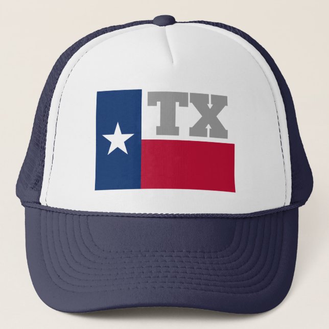 Texas state flag custom trucker hat (Front)
