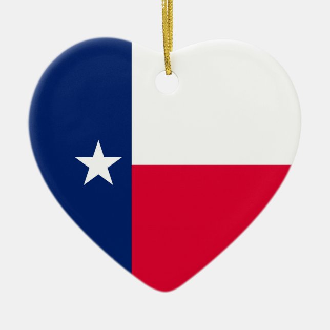 Texas State Flag Design Ceramic Ornament (Front)
