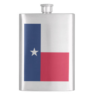 Texas State Flag Design Hip Flask