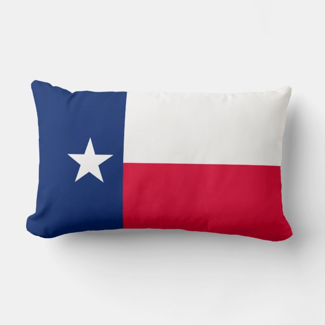 Texas State Flag Design Lumbar Pillow (Front)