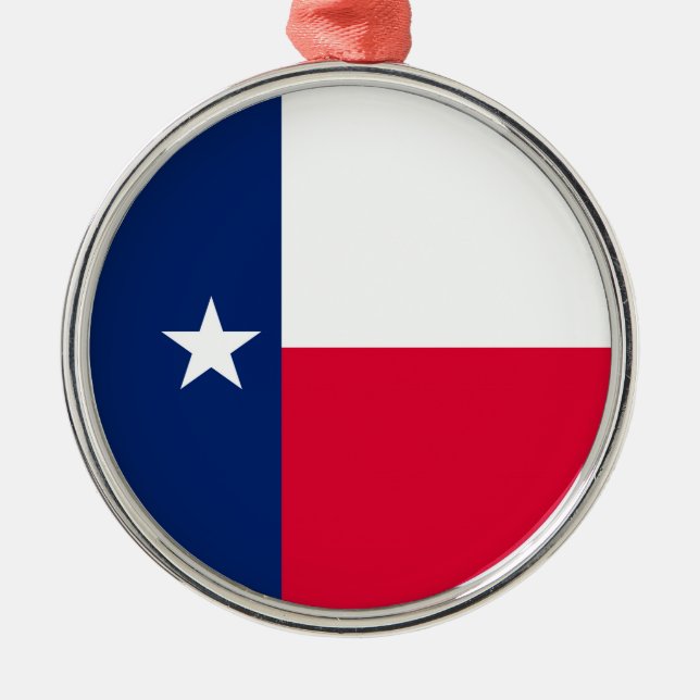 Texas State Flag Design Metal Ornament (Front)