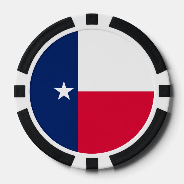 Texas State Flag Design Poker Chips (Front)