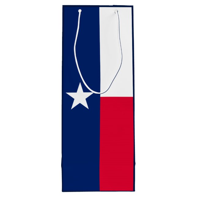 Texas State Flag Design Wine Gift Bag (Back)