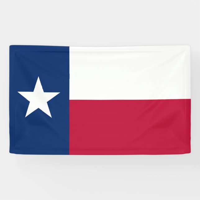 Texas state flag - high quality authentic colour banner (Horizontal)