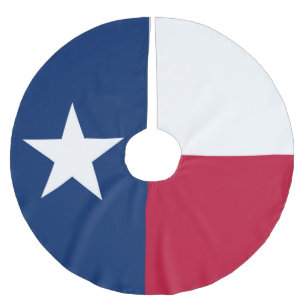Texas state flag - high quality authentic colour brushed polyester tree skirt