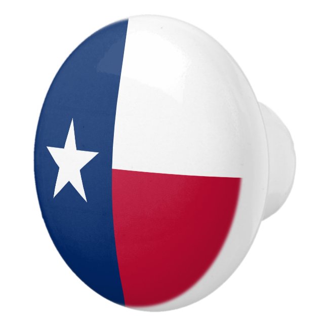 Texas state flag - high quality authentic colour ceramic knob (Right)