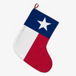 Texas state flag - high quality authentic colour large christmas stocking