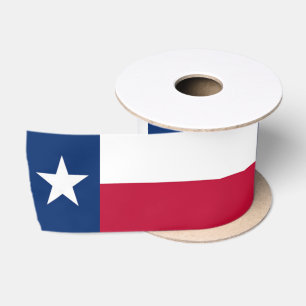 Texas state flag - high quality authentic colour satin ribbon