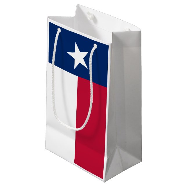 Texas state flag - high quality authentic colour small gift bag (Front Angled)