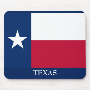 TEXAS State Flag Mouse Pad Customize Text Star