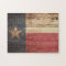 Texas State Flag on Old Wood Grain