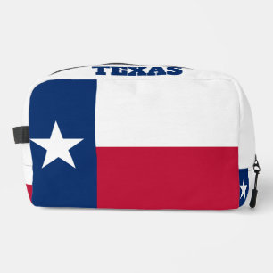 Texas state flag personalized toiletry travel bag